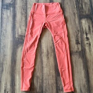 Coral coloured lululemon size 6 high waisted Align full length leggings.